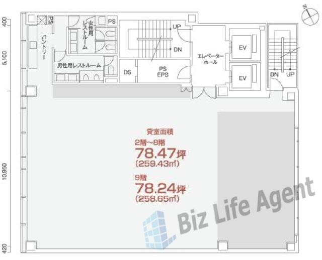 PMO八丁堀の平面図