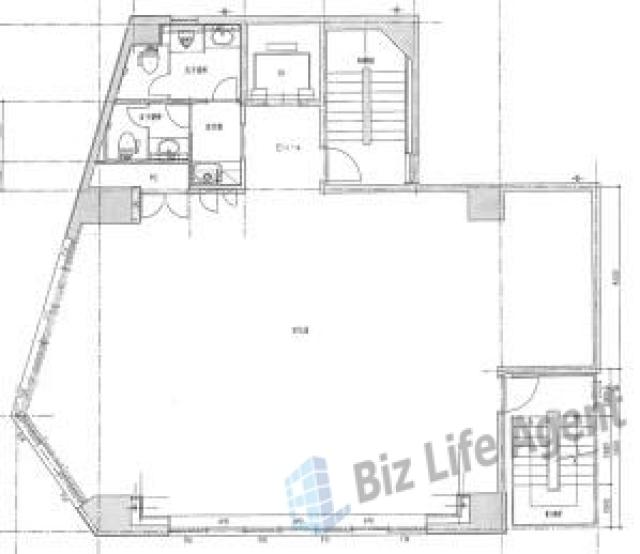 井門小伝馬町ビルの平面図