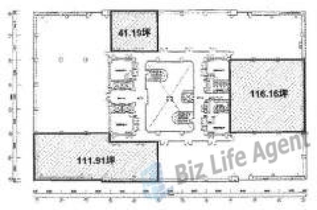 新溝ノ口ビルの平面図