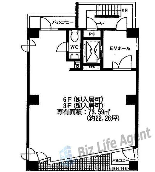 渋谷第3KKビルの平面図