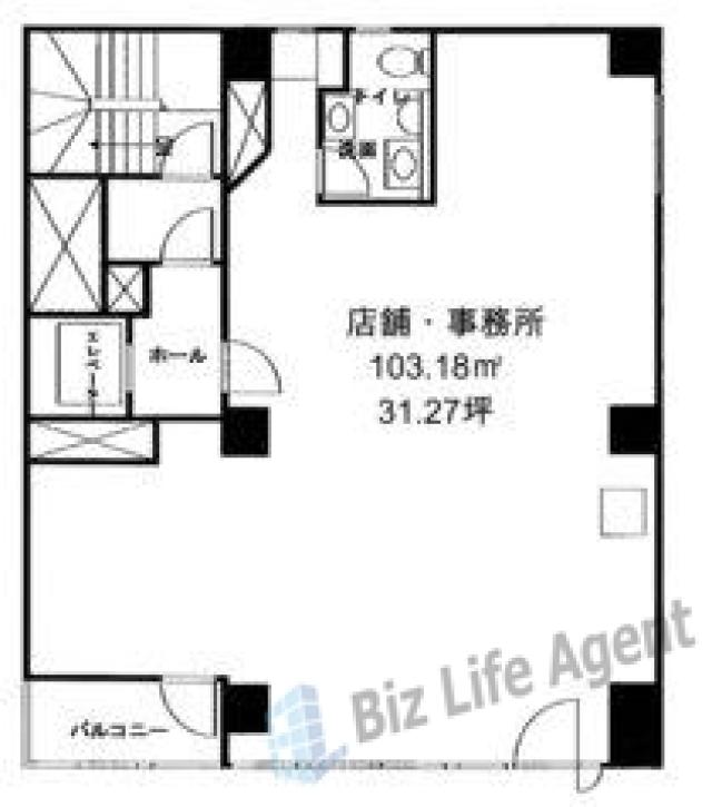 岡崎ビルの平面図