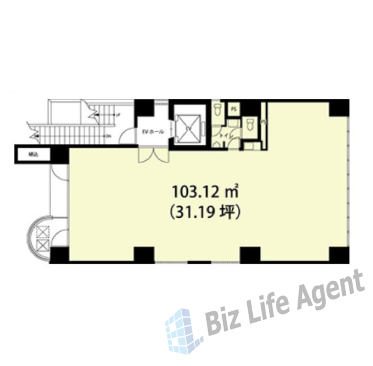朝川ビルの平面図