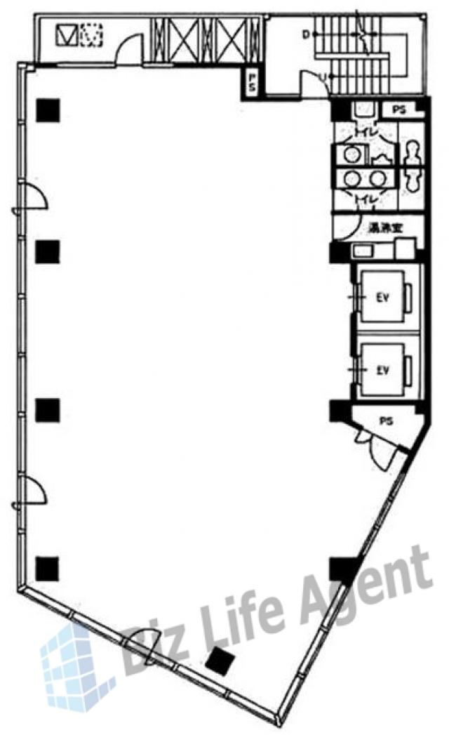 小川町メセナビルの平面図