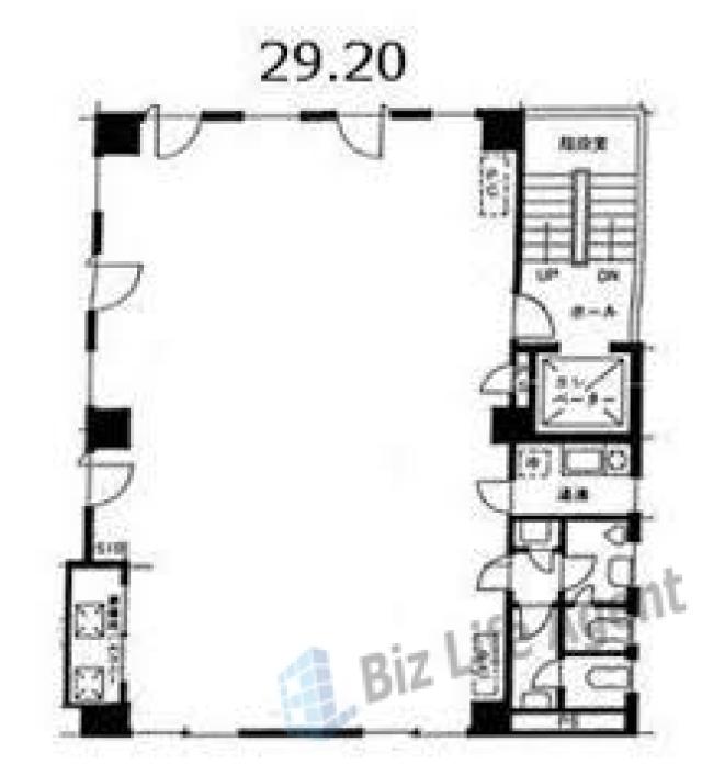 川口ビルの平面図