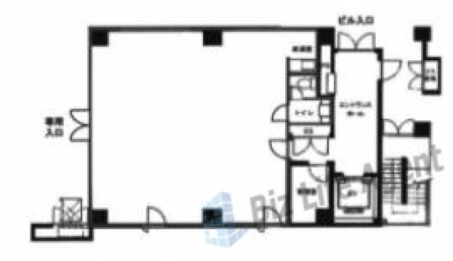芝前川ビルの平面図