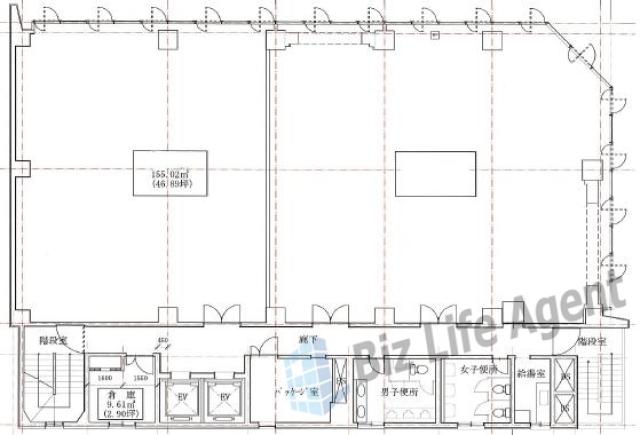 JP茅場町ビルの平面図