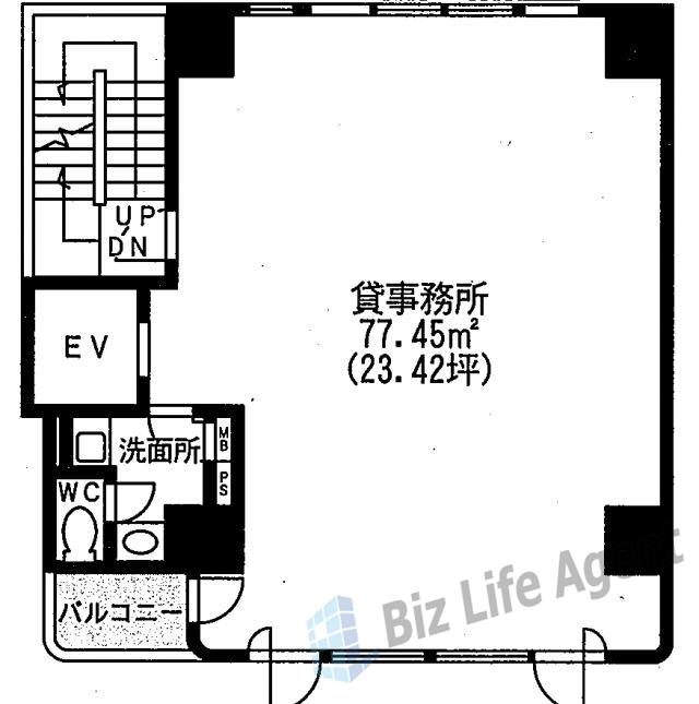 ひまわり日本橋人形町(旧:IS)ビルの平面図