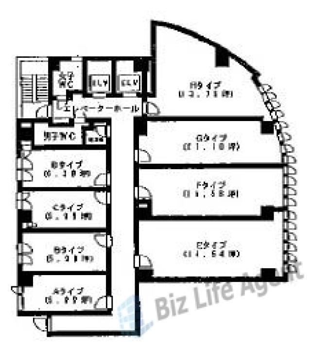 恵比寿ファイブビルの平面図