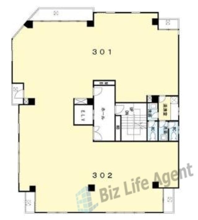 金子ビルの平面図