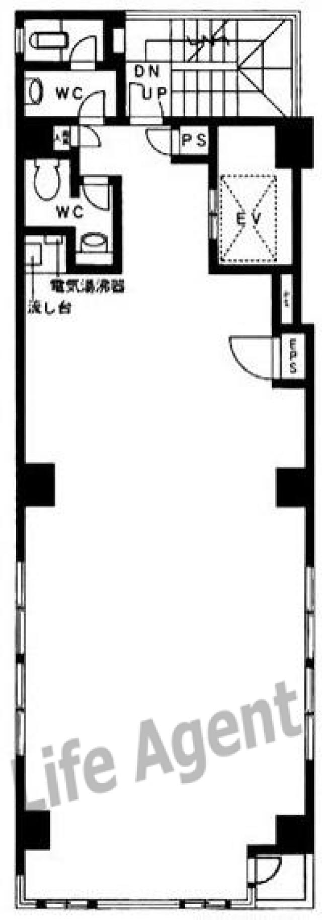 国土西池ビルの平面図