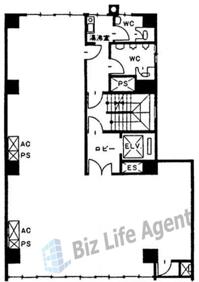 宝ビルの平面図
