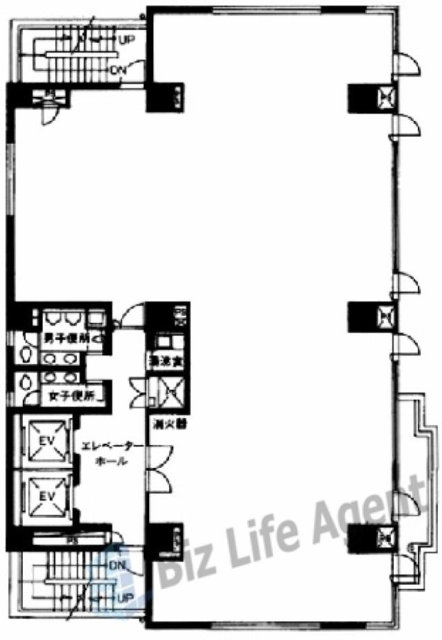 苔香園ビルの平面図
