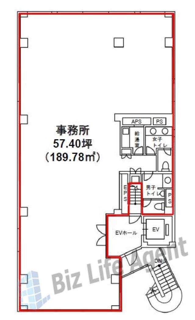 林五ビルの平面図