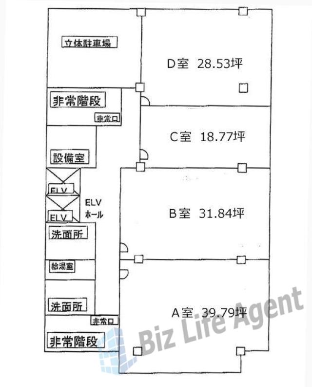 楓第2ビルの平面図