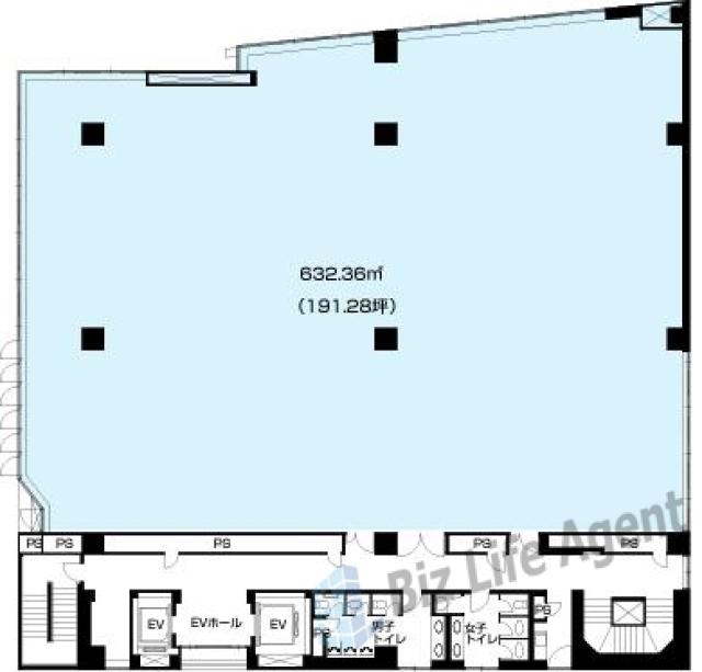川浅ビルの平面図