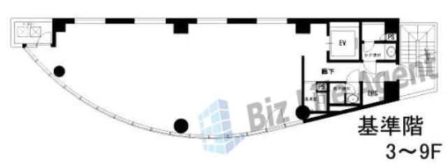 近鉄銀座中央通りビルⅢの平面図
