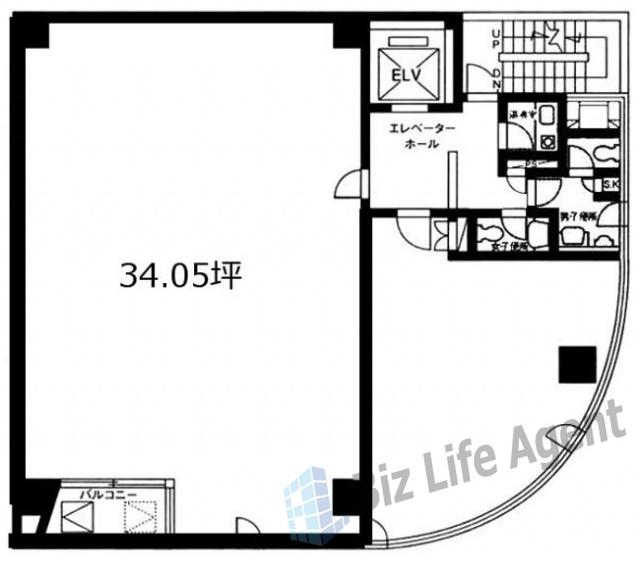 長田屋ビルの平面図