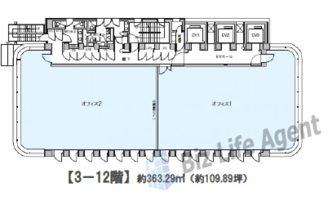 DLXビルディング(同和ライン)の平面図