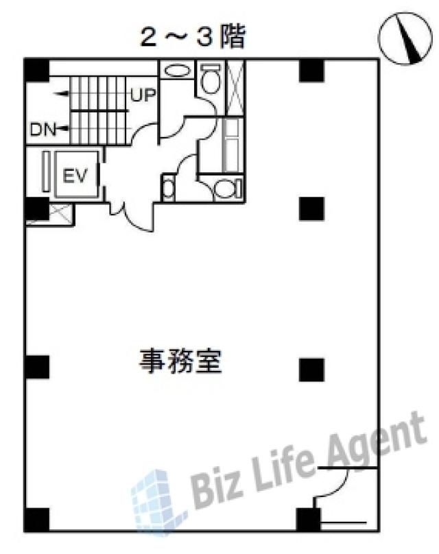 アルファ新富ビルの平面図