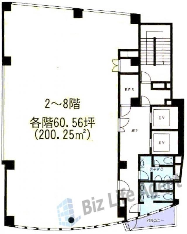 AD市ヶ谷ビルの平面図