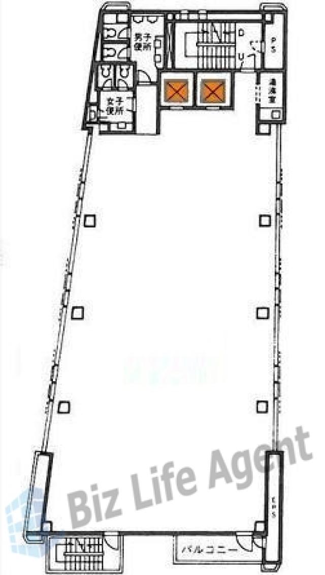 大野高輪ビルの平面図