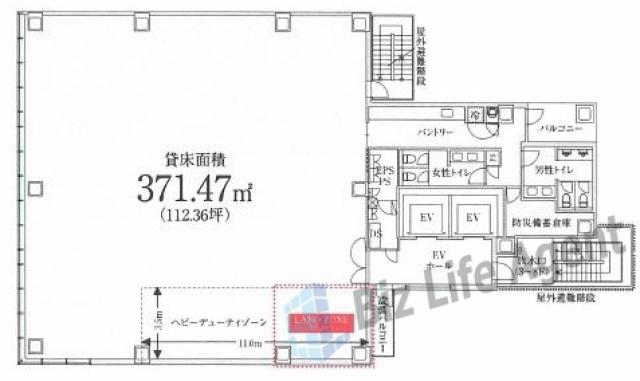 PMO新日本橋ビルの平面図