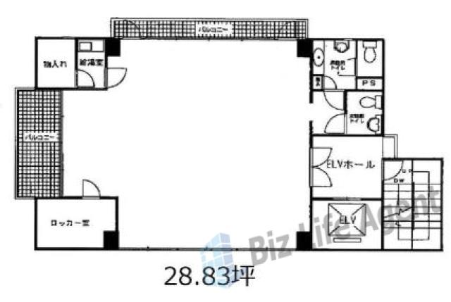 新小川町ビルの平面図