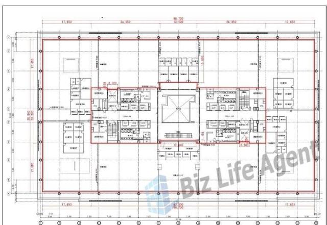日本ヒューレット・パッカード本社の平面図