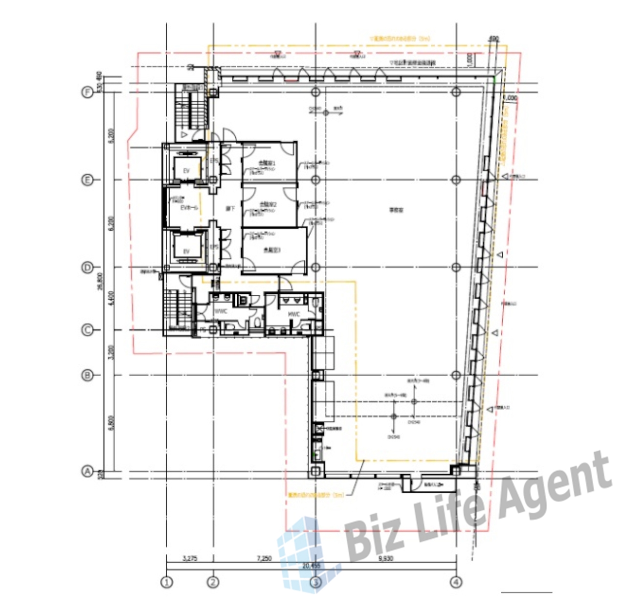 銀座PREX East(旧築地PREX)の平面図