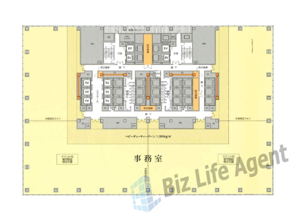 世界貿易センタービルディング本館ビルの平面図